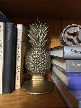 Decorative Gold Pineapple Doorstop or Bookend - Elegant Home Accent